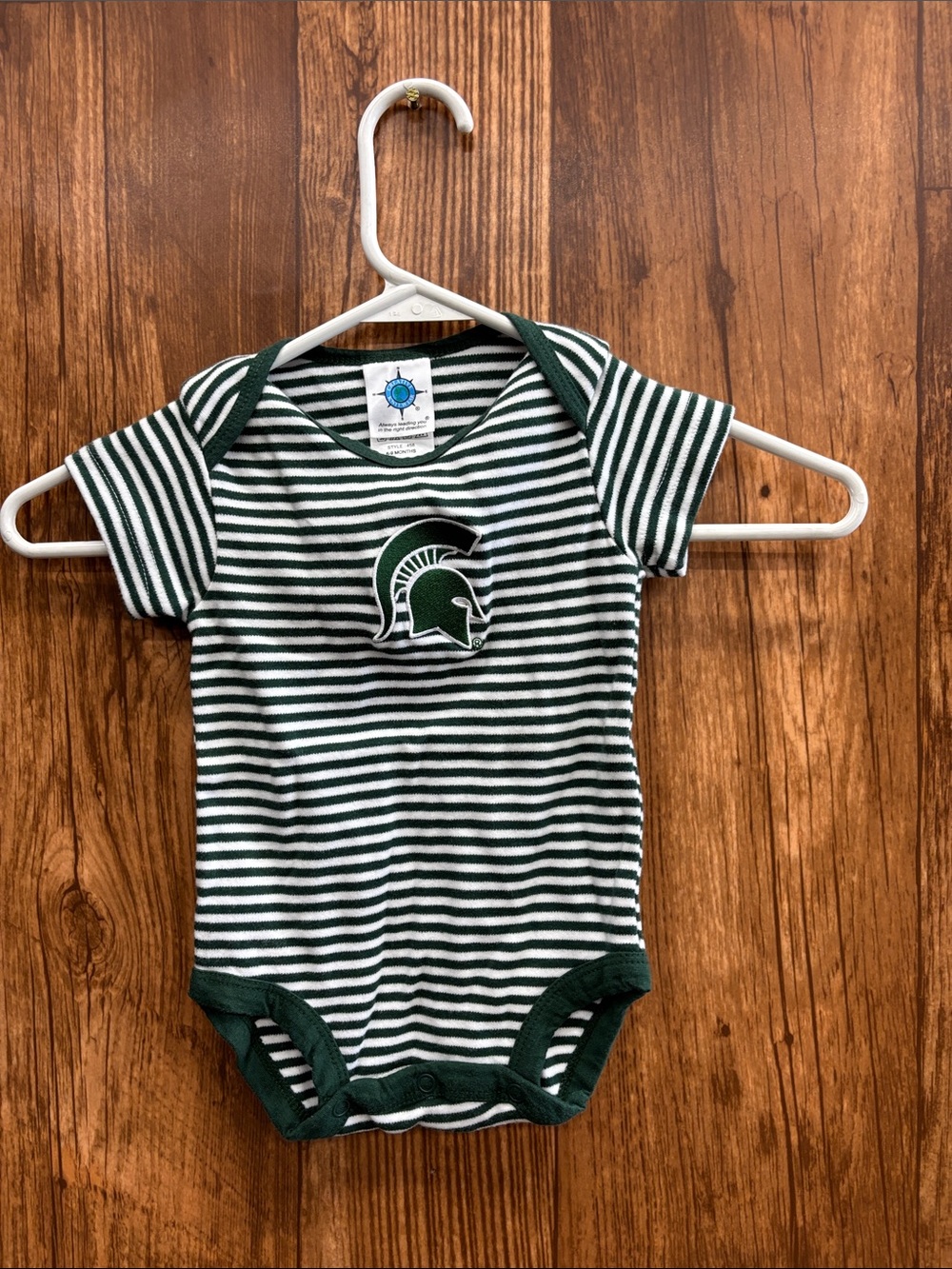 Michigan Spartans Striped Kids One Piece